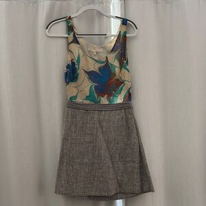 RACHEL Rachel Roy Blue and Gray Midi Dress